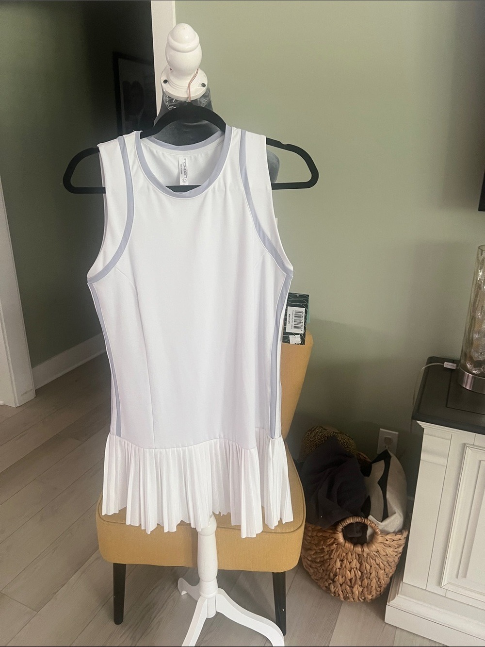 Unbranded White Women's Dress with Crew Neck